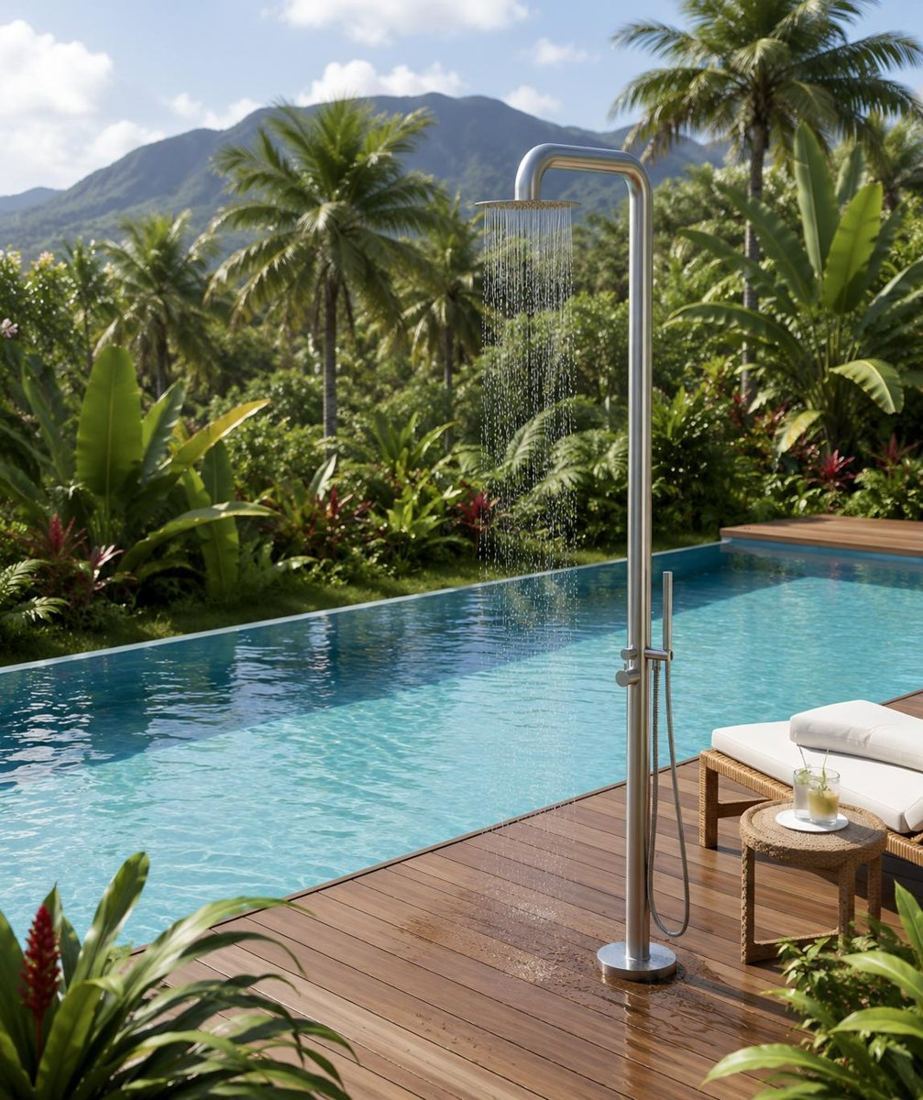 Colonne Mascareigne en inox AISI 316L, RIVIÈRE & BAINS